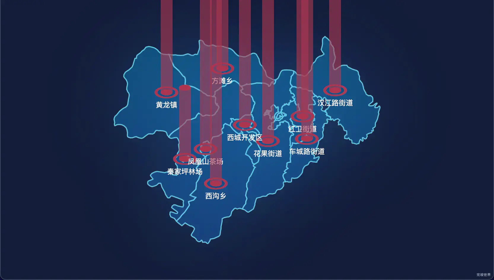 9 echarts 十堰市张湾区geoJson地图添加柱状图